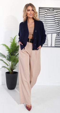 Короткий кардиган крупной вязки 