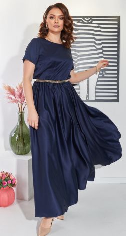 Длинное шелковое платье