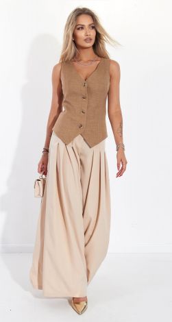 Широкі легкі штани зі складками