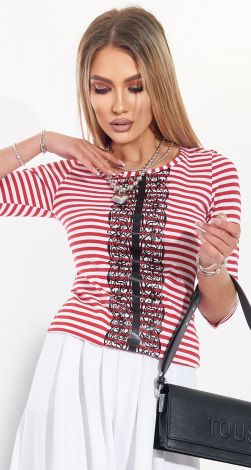 Striped cotton blouse
