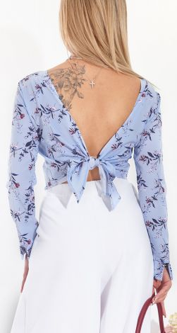 Blouse with an open back