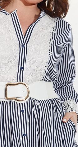 Хлопковое платье в полоску