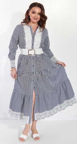 Хлопковое платье в полоску