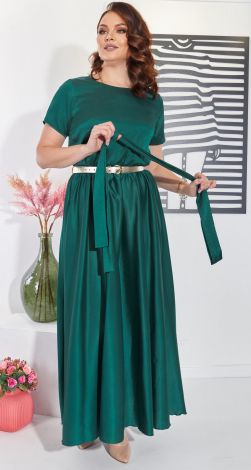 Длинное шелковое платье