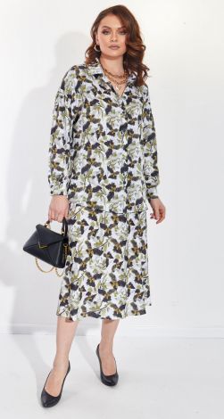 Шовковий костюм із принтованої тканини