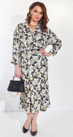 Шовковий костюм із принтованої тканини