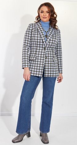 Модный пиджак в клетку