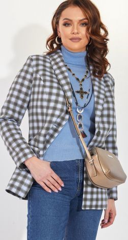 Модный пиджак в клетку