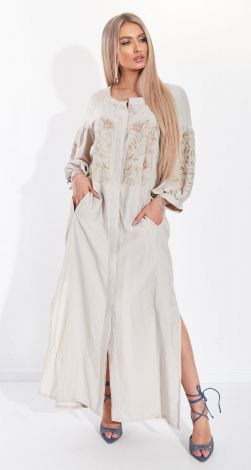 Лляна сукня з вишивкою