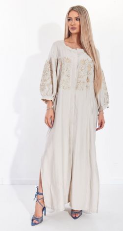 Лляна сукня з вишивкою