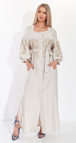 Лляна сукня з вишивкою