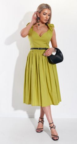 Красивое льняное платье