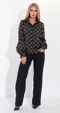 Silk blouse with a print