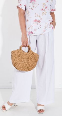 Льняні штани палаццо
