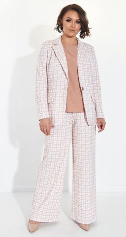 Брючный костюм с принтом