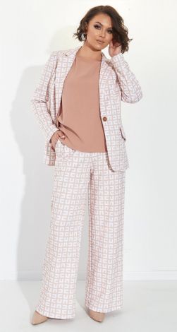 Брючный костюм с принтом