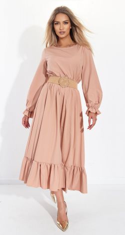 Модное платье с оборкой 