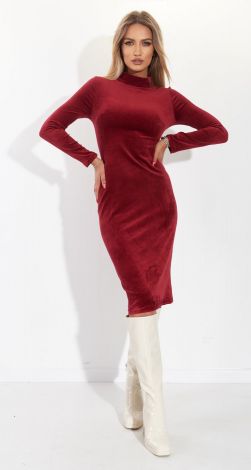 Стильное бархатное платье