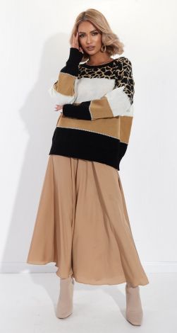 Стильный леопардовый свитер