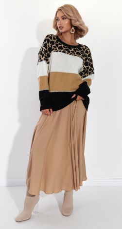 Стильный леопардовый свитер