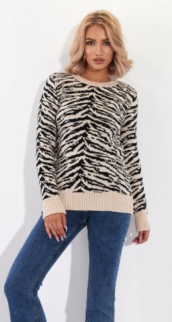 Модный свитер с тигровым узором