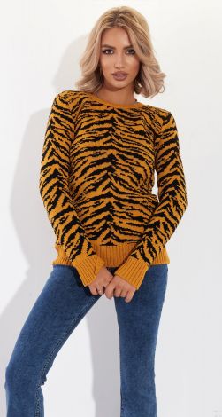 Модный свитер с тигровым узором