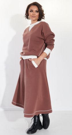 Модный костюм с юбкой