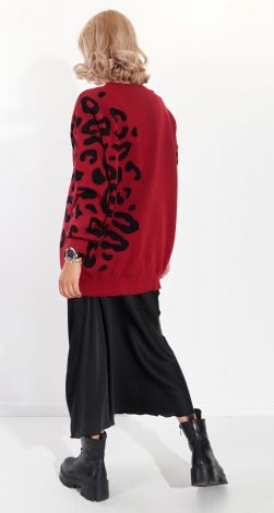 Модный леопардовый свитер оверсайз