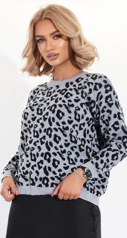 Леопардовый свитер