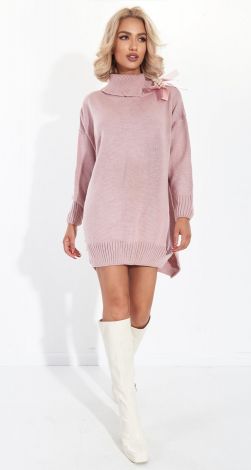 Удлинённый свитер с жемчугом 