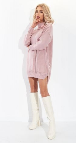 Удлинённый свитер с жемчугом 