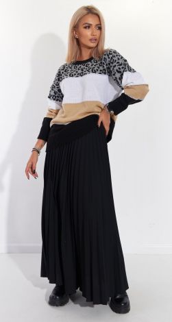 Стильный леопардовый свитер