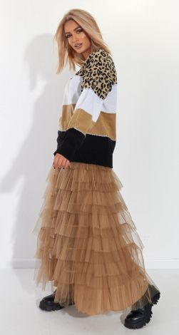 Стильный леопардовый свитер