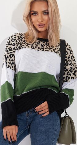 Стильный леопардовый свитер