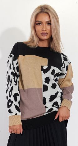 Свитер леопардовый 