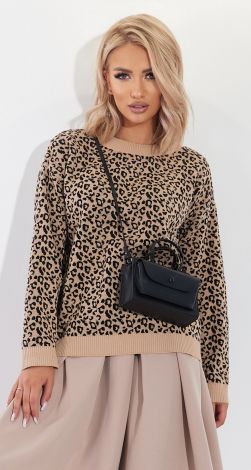 Свитер с леопардовым узором
