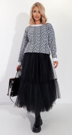 Свитер с леопардовым узором