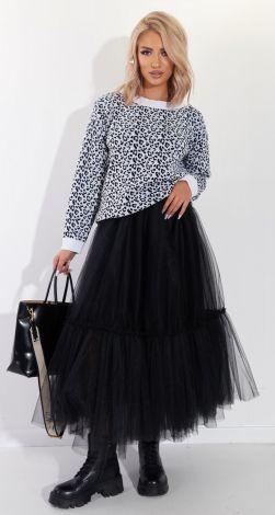 Свитер с леопардовым узором