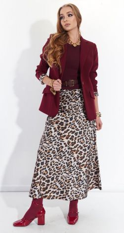 Коса спідниця з модним принтом