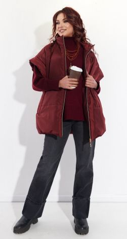 Oversized quilted vest