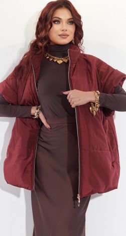 Oversized quilted vest