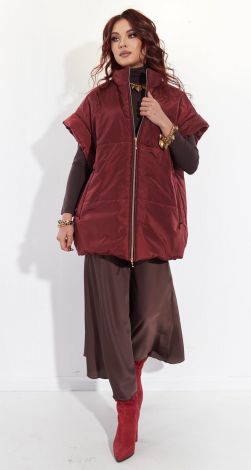 Oversized quilted vest