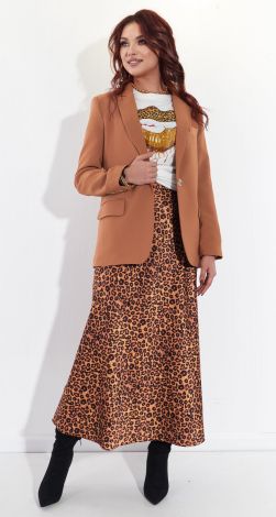 Коса спідниця з модним принтом