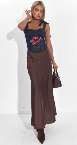 Розкішна шовкова спідниця у наймоднішому відтінку року