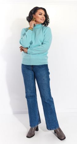 Джемпер свободный с высоким горлом