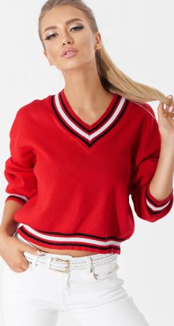 Стильный укороченный свитер