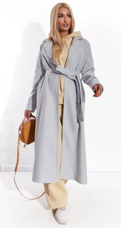 Кашемировое пальто с разрезами