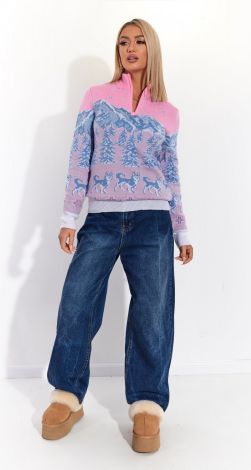 Кофта волки