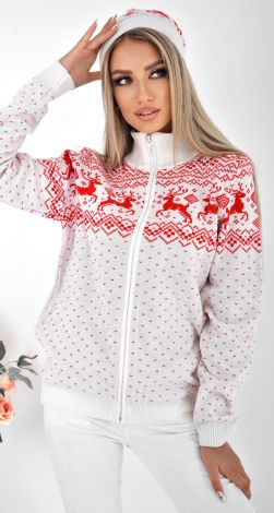 Кофта  с оленями 