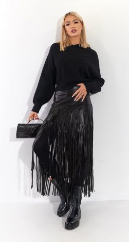 Модна спідниця з еко шкіри